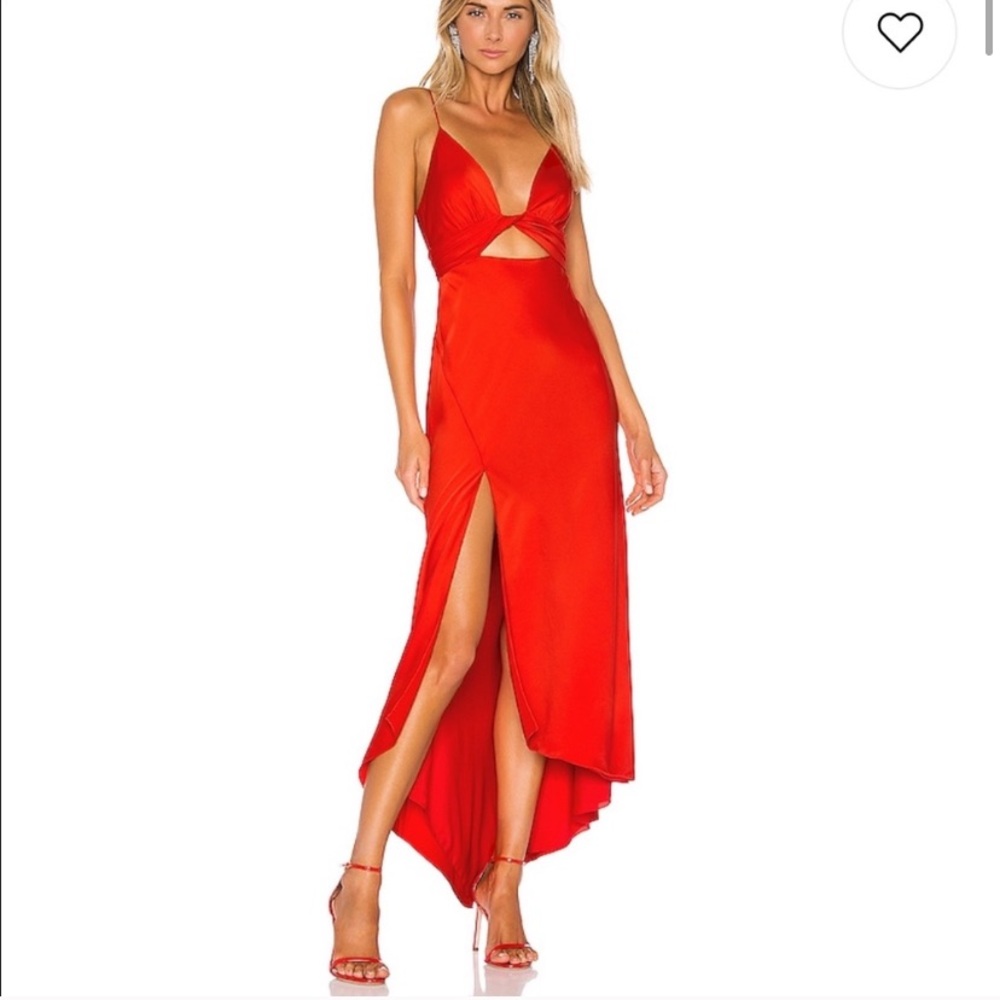 Red Satin Dress